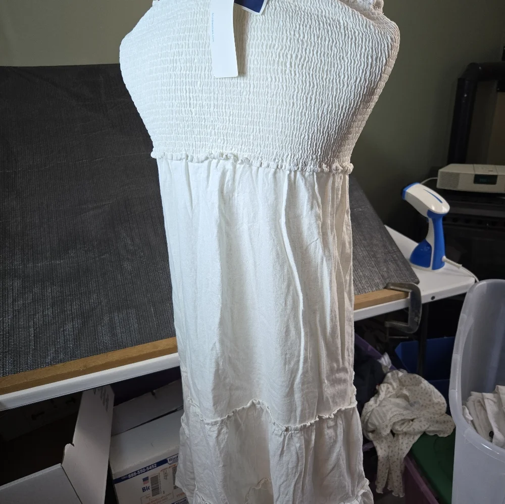 4OUR Dreamers White Dress Tiered Tube Top Size Small White NWT - Picture 6 of 16